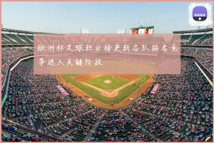 欧洲杯足球积分榜更新各队排名竞争进入关键阶段